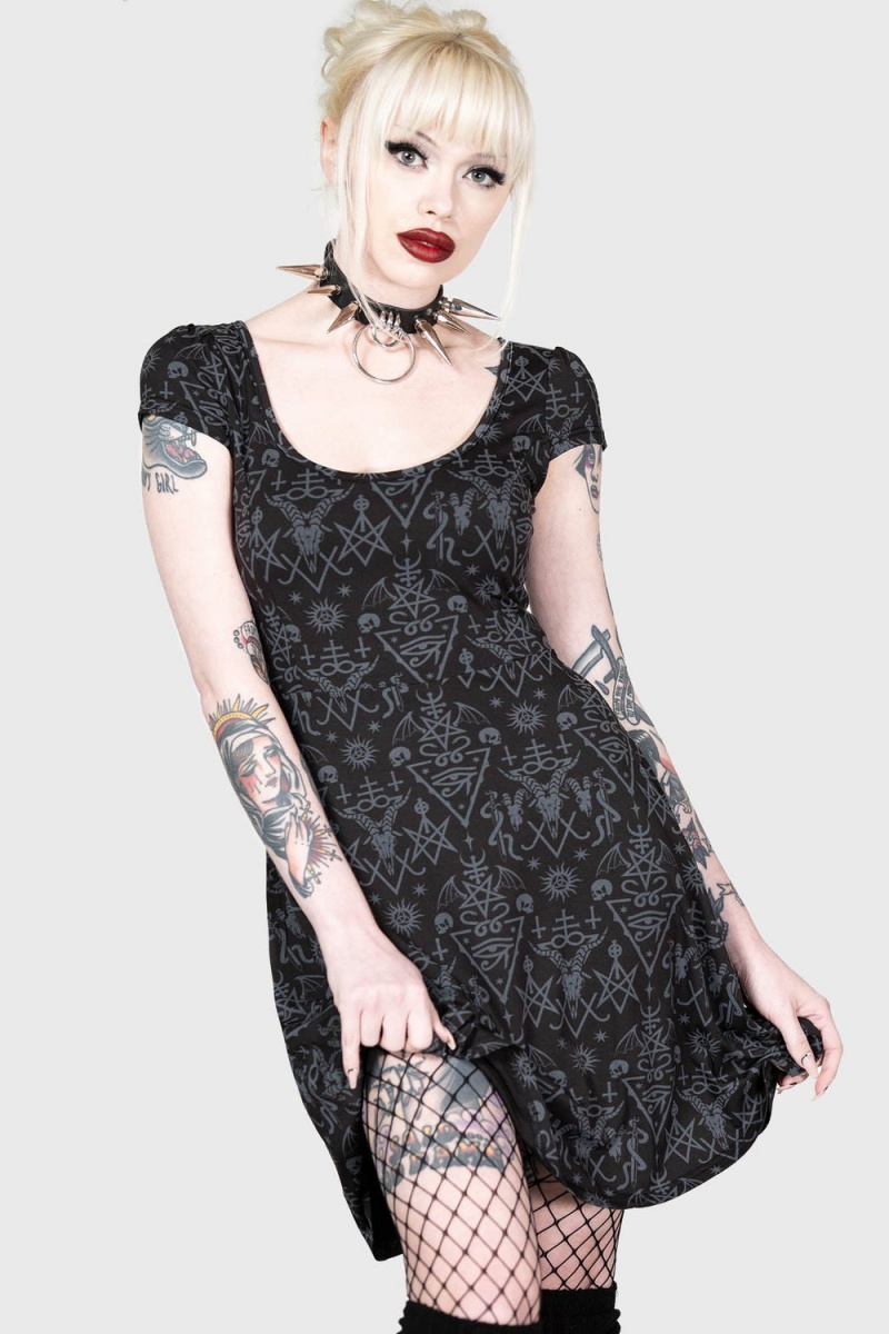 Killstar Maiden's Spirit Skater Šaty Černé | WQNRKS-563
