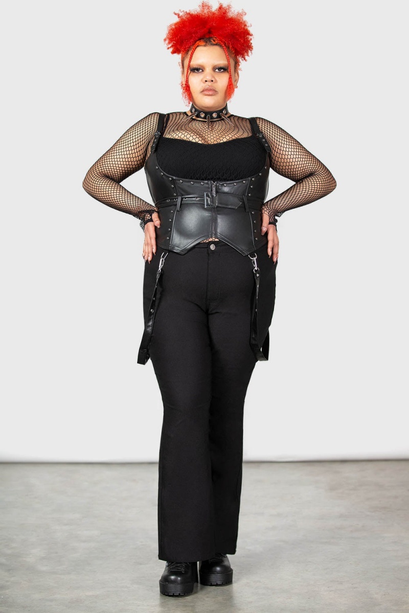 Killstar Malapas Underbust Corset [PLUS] Černé | TDVFLI-509