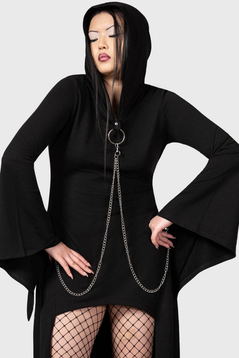 Killstar Malice In Chains Cloak Černé | RQCYLE-415