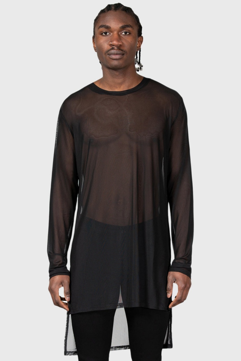 Killstar Malik's Malice Mesh Top Černé | BTWQCE-146