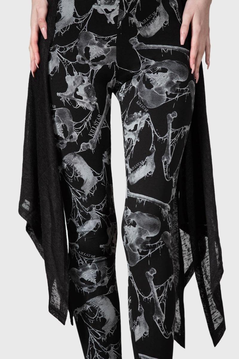 Killstar Mandeble Leggings Černé | EGLBOM-458