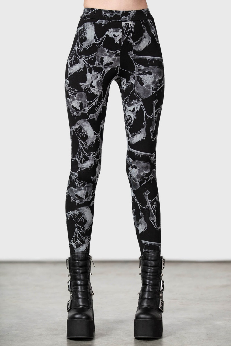 Killstar Mandeble Leggings Černé | EGLBOM-458
