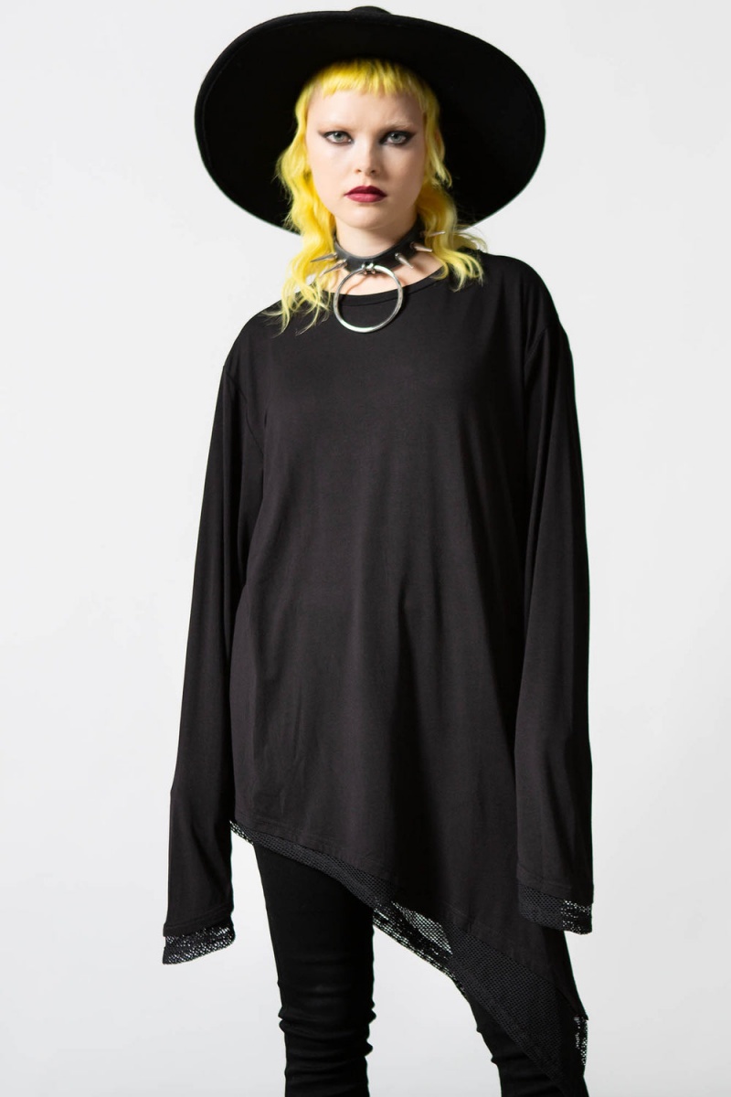 Killstar Manticore Long Sleeve Top Černé | RINEJY-967
