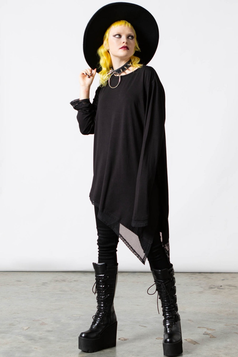 Killstar Manticore Long Sleeve Top Černé | RINEJY-967