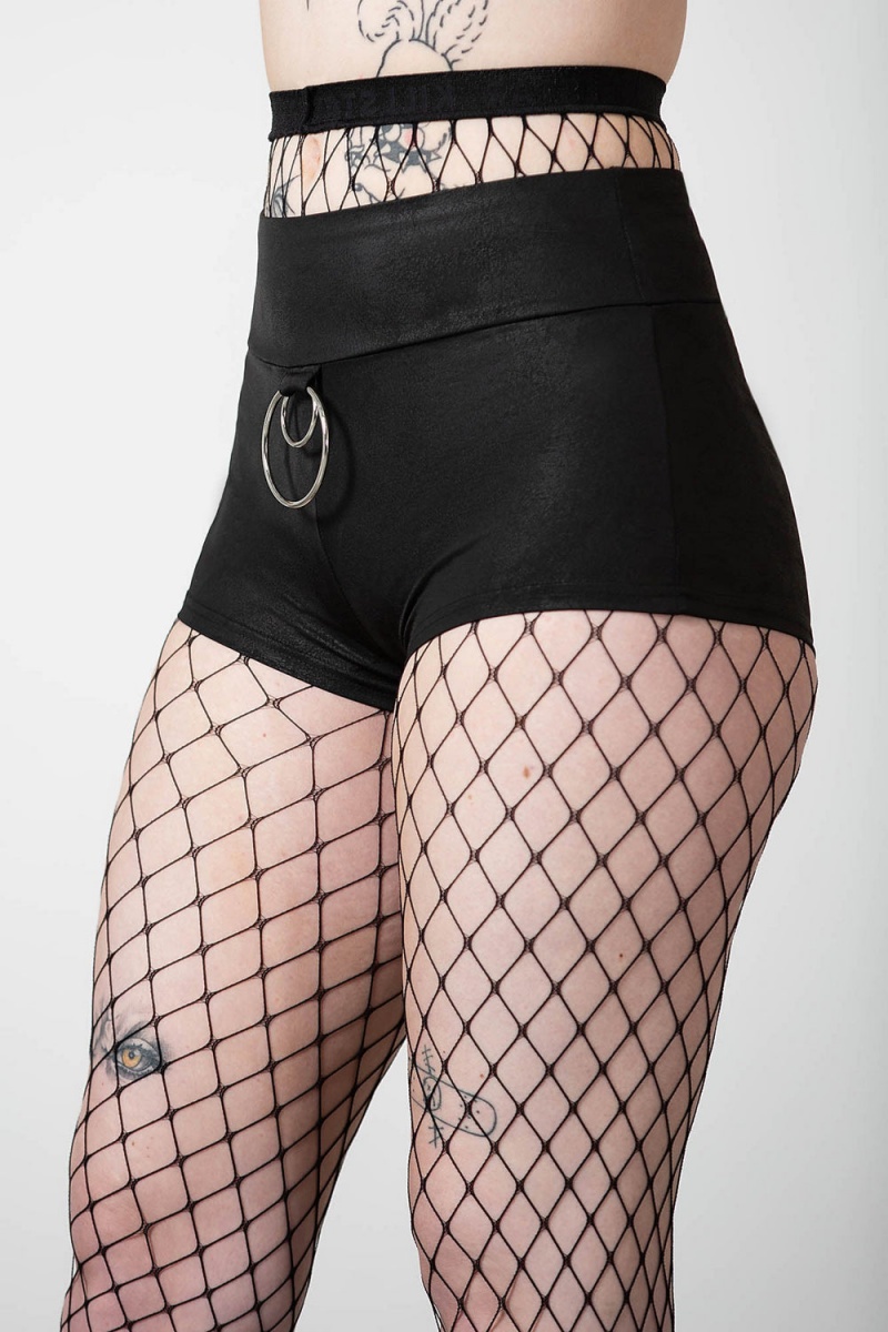 Killstar Melvina Hotpants Černé | VAJXSU-205
