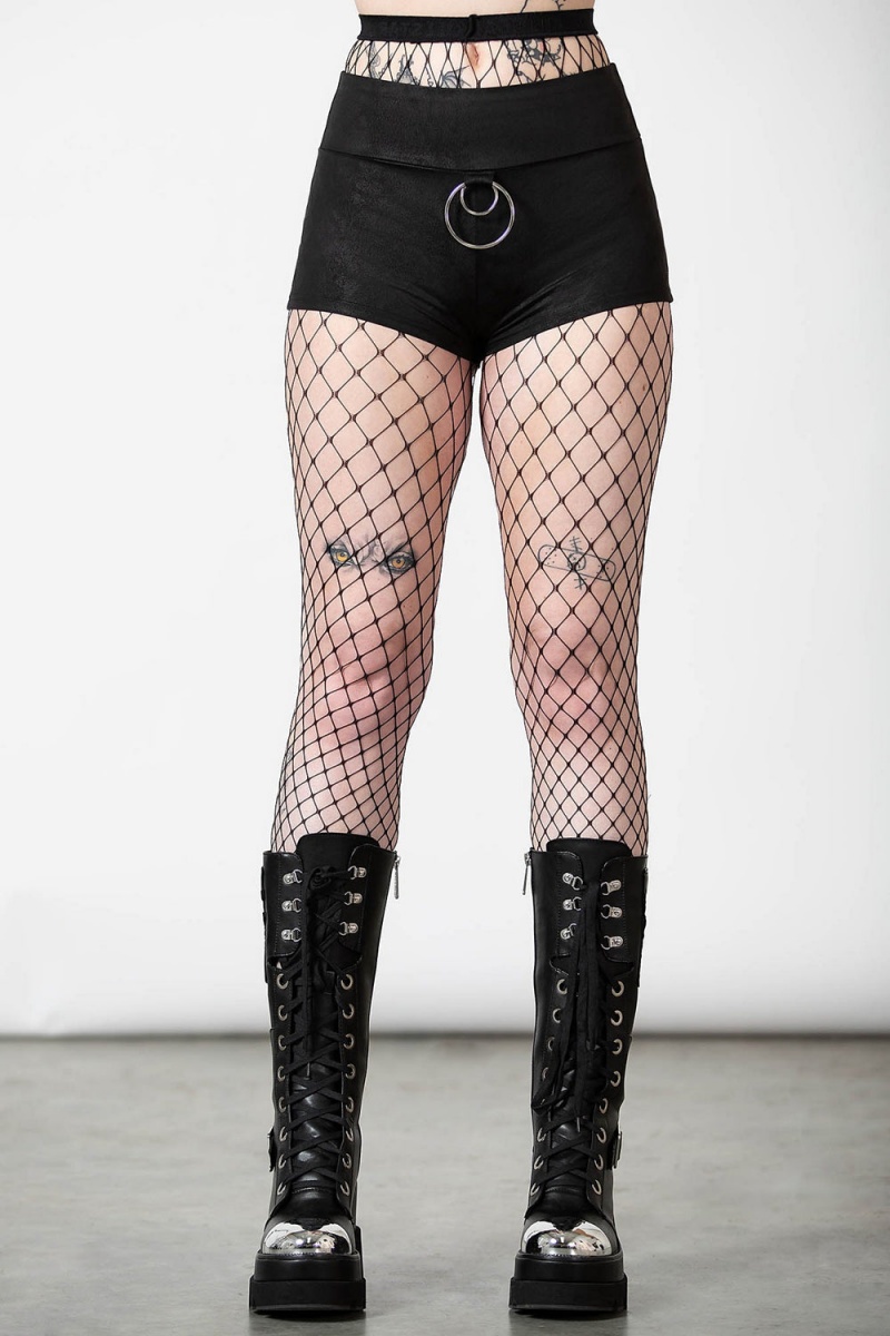 Killstar Melvina Hotpants Černé | VAJXSU-205