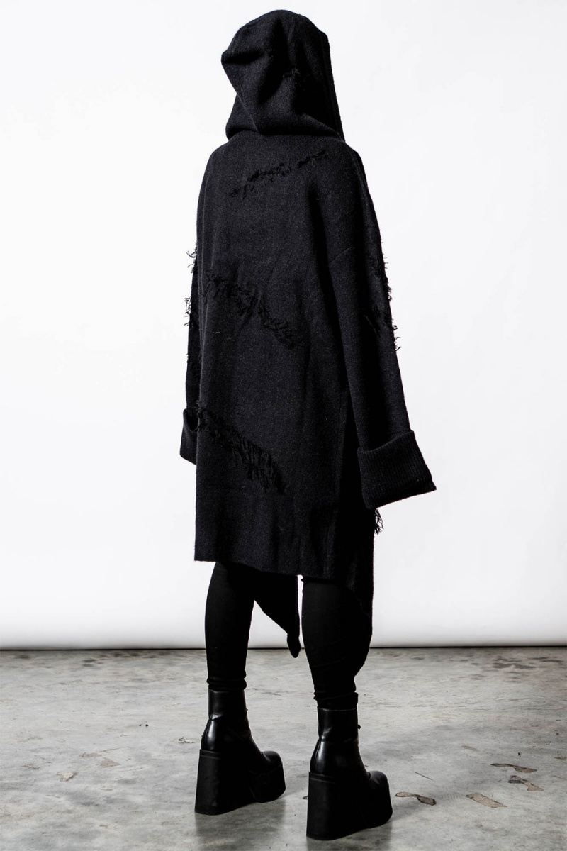Killstar Midnight Long Cardigan Černé | XGJNCT-218
