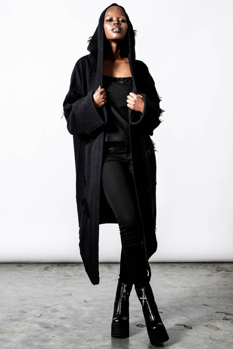 Killstar Midnight Long Cardigan Černé | XGJNCT-218