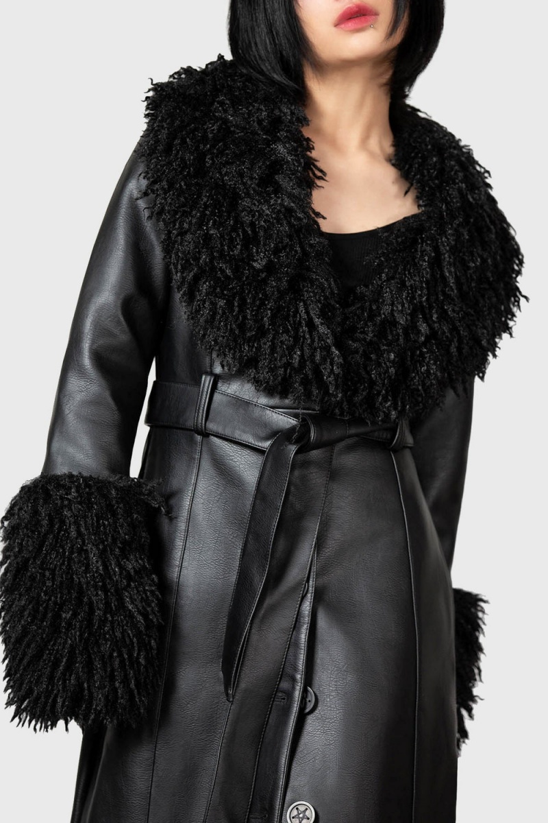 Killstar Midnight Sun Coat Černé | BKYZGW-293