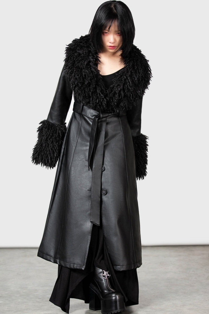 Killstar Midnight Sun Coat Černé | BKYZGW-293