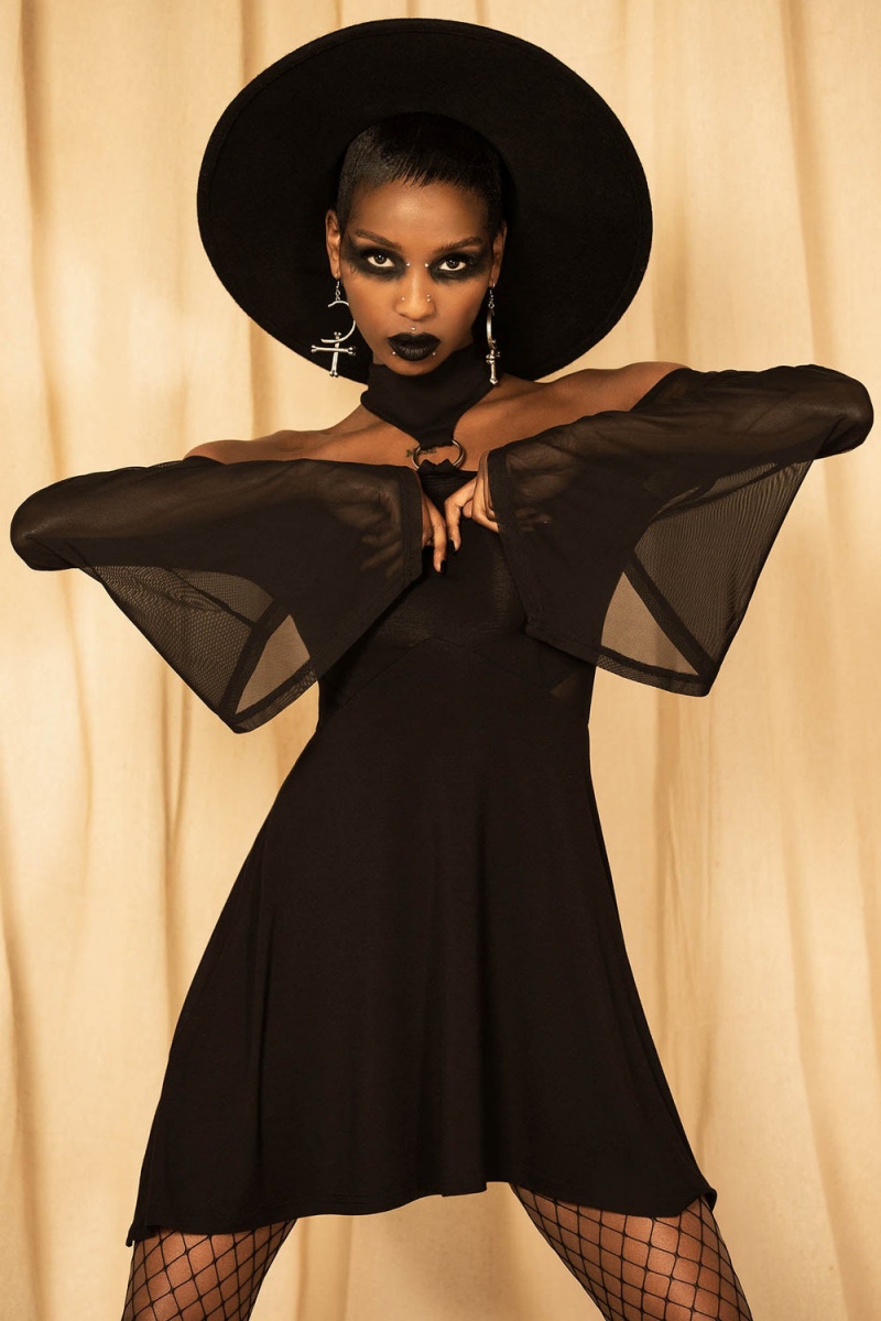 Killstar Midnight\'s Magic Šaty Černé | KSJETW-564