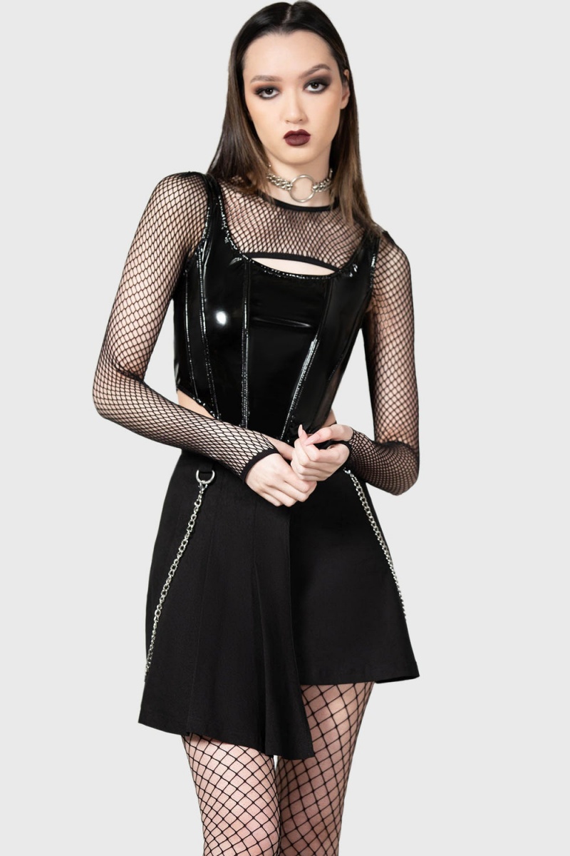 Killstar Moonbeam Skirt Černé | VPHIOW-194