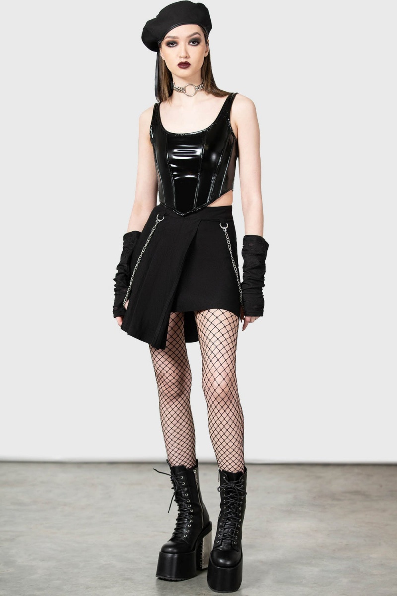 Killstar Moonbeam Skirt Černé | VPHIOW-194