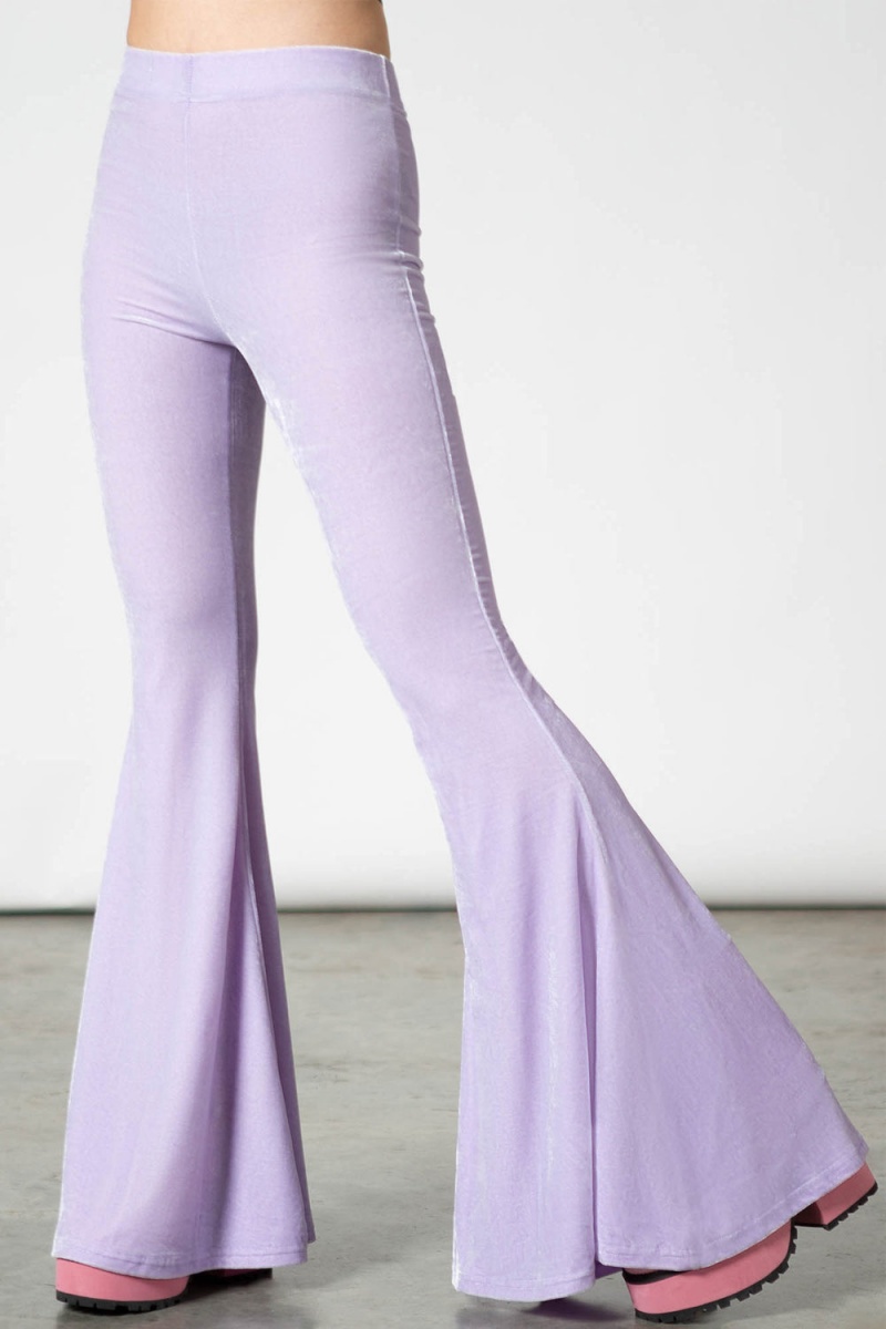 Killstar Moondance Bell Bottoms [PASTEL LILAC] Lilac | YIMJZN-473