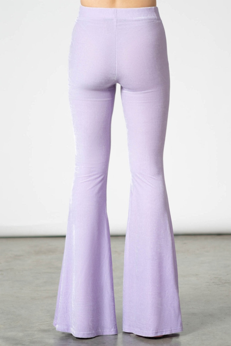 Killstar Moondance Bell Bottoms [PASTEL LILAC] Lilac | YIMJZN-473