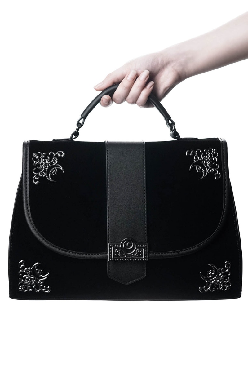 Killstar Moonlight Satchel Bag Černé | HBWVOZ-598