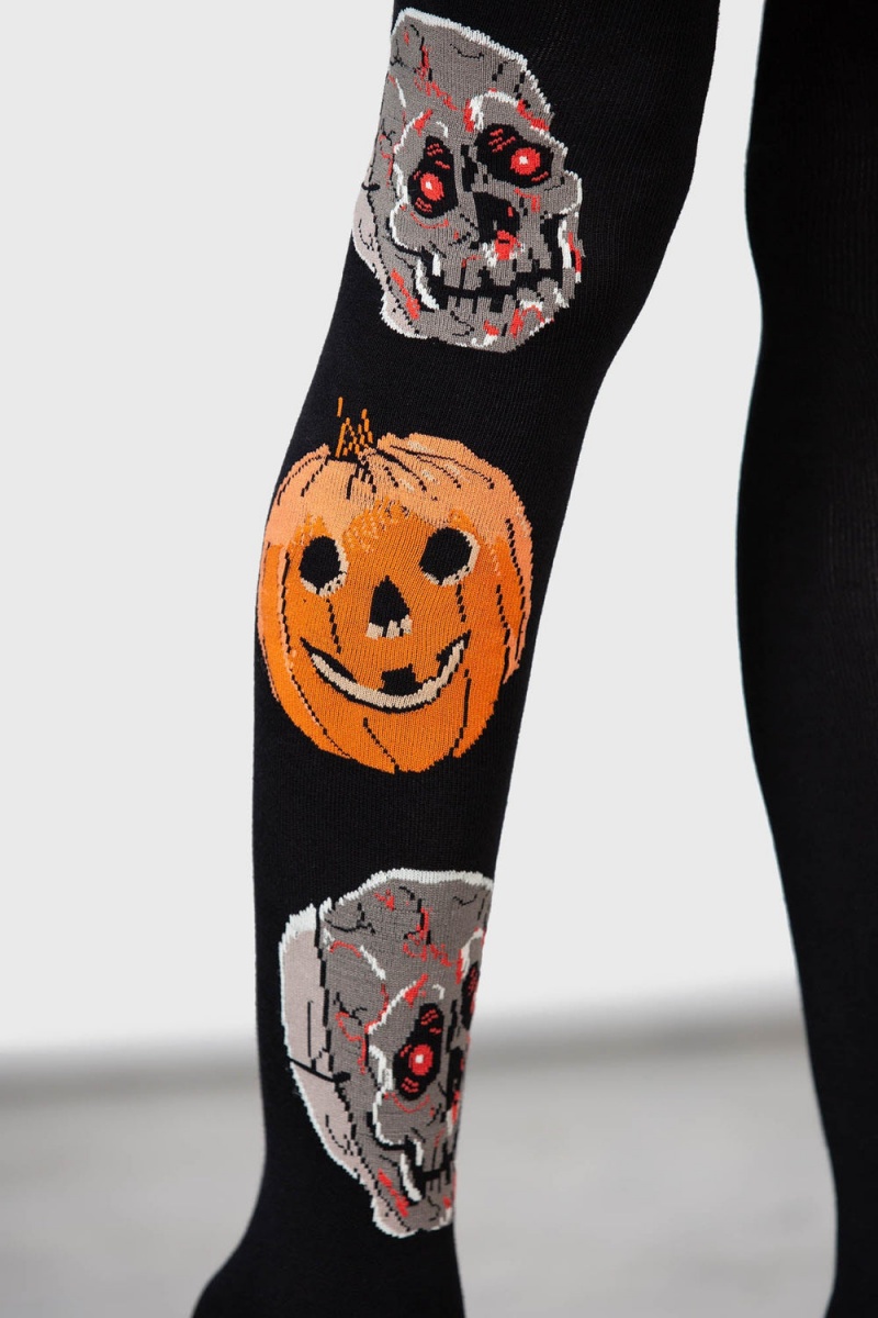 Killstar Morbid Over Knee Socks Černé | BMQSPF-598