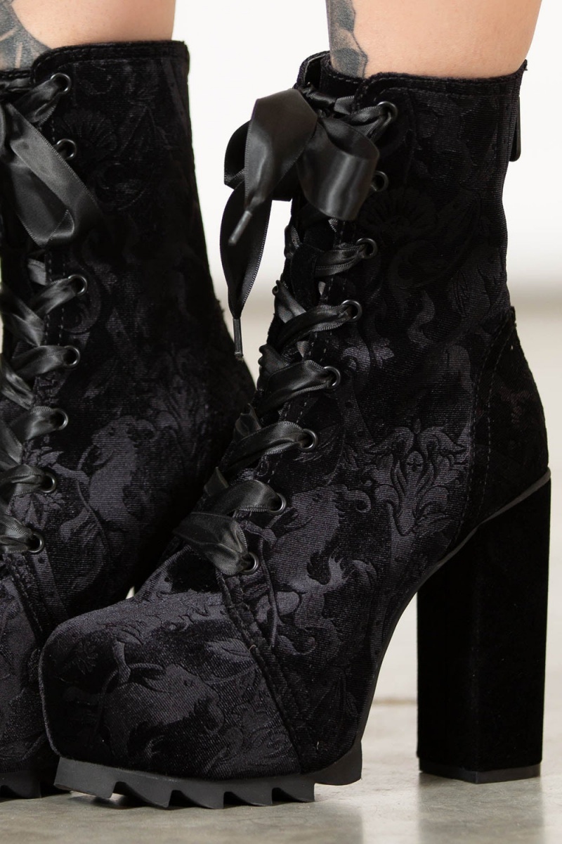 Killstar Mormaer Boots Černé | DXGFJK-561