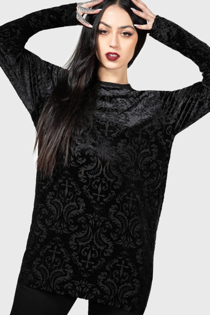 Killstar Morose Top Černé | RBYOXI-457