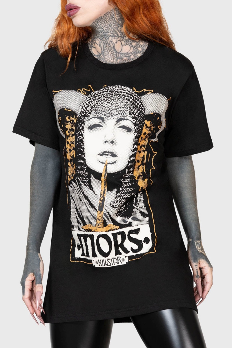 Killstar Mors T-Shirt Černé | UMZECD-025