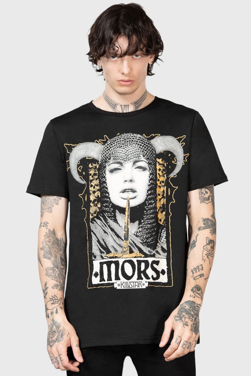 Killstar Mors T-Shirt Černé | UMZECD-025