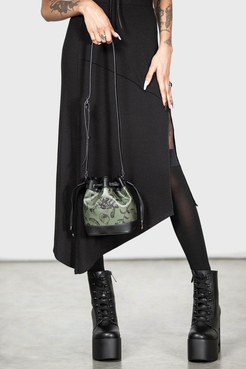 Killstar Mossy Forest Bag Zelene | UHDEFA-076