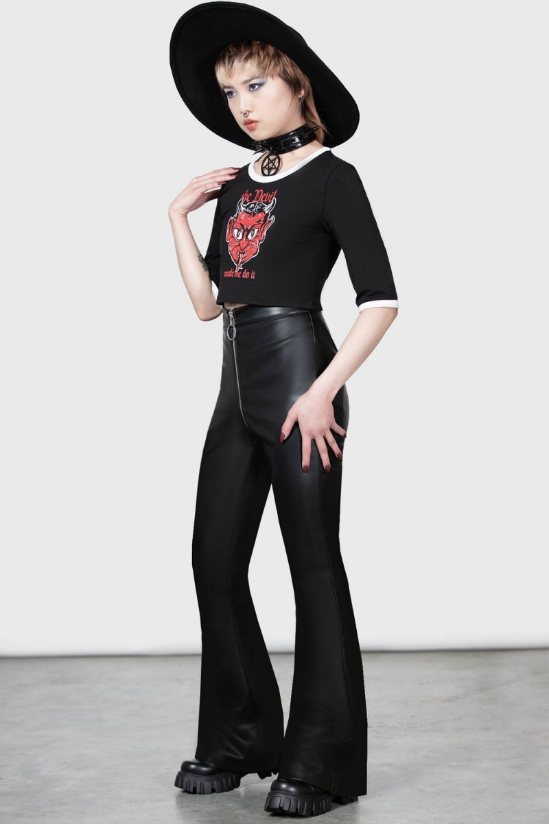 Killstar Mother Of Demons Flares Černé | GUDIQE-184
