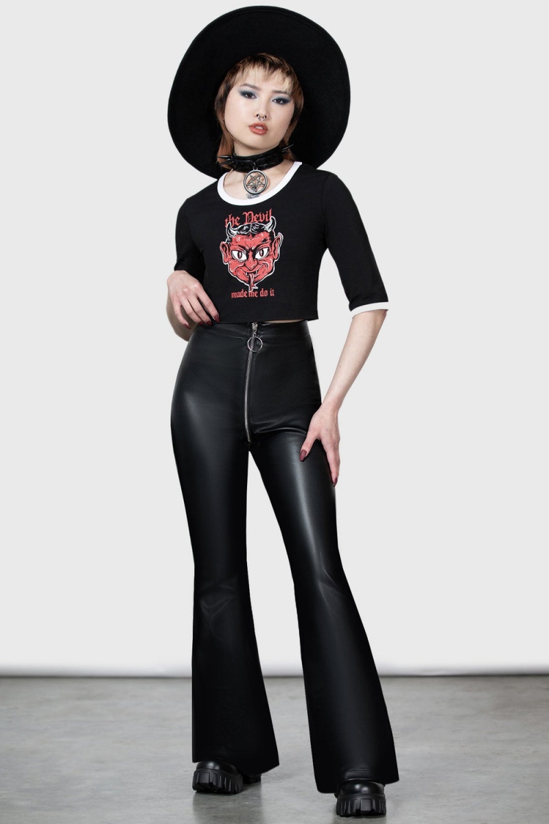 Killstar Mother Of Demons Flares Černé | GUDIQE-184