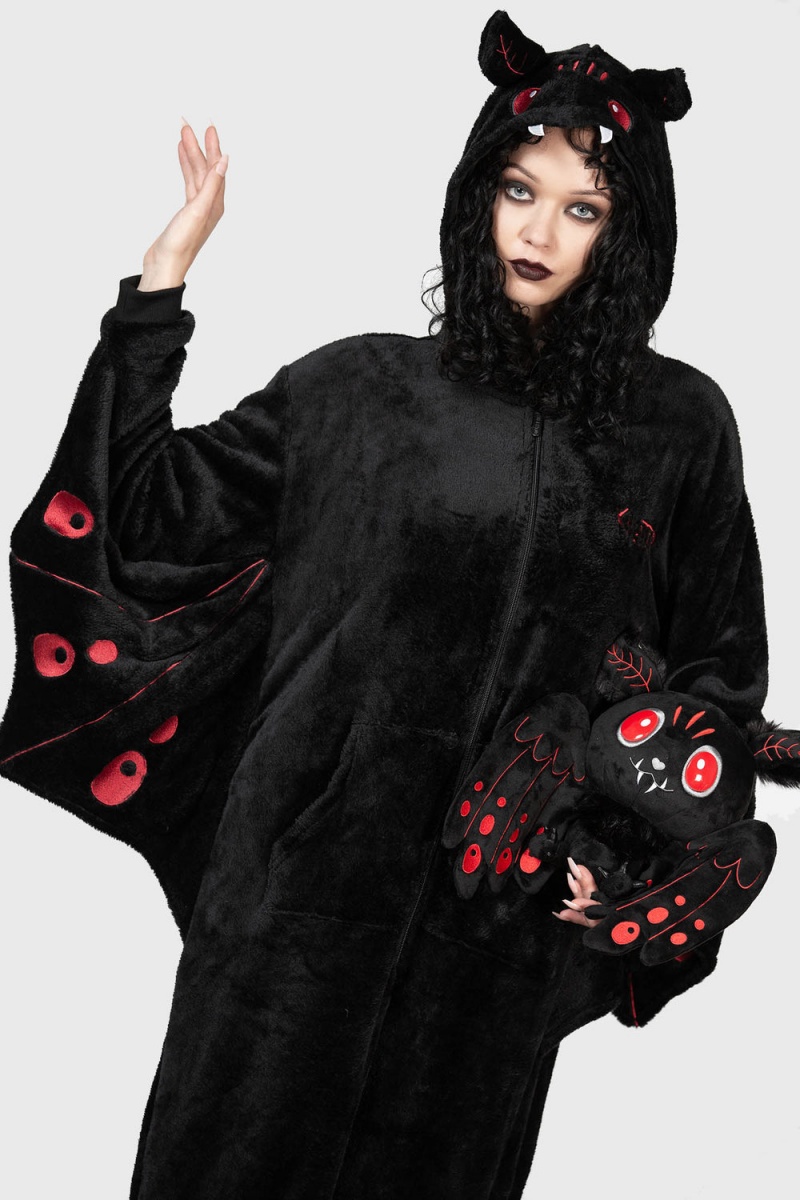 Killstar Mothman Onesie Černé | HXUMZW-239