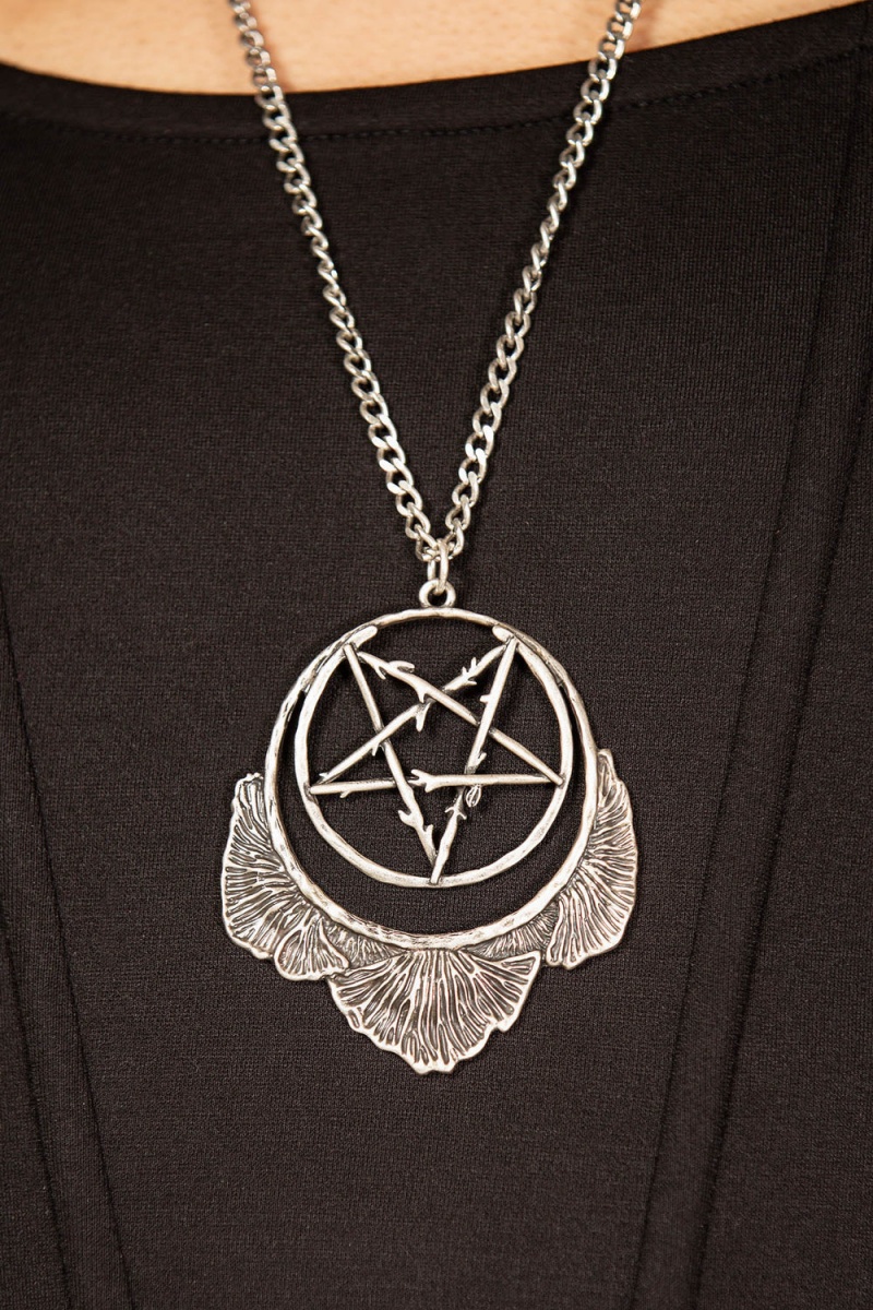Killstar Mushroom Ritual Pendant Stříbrné | VJDISZ-607