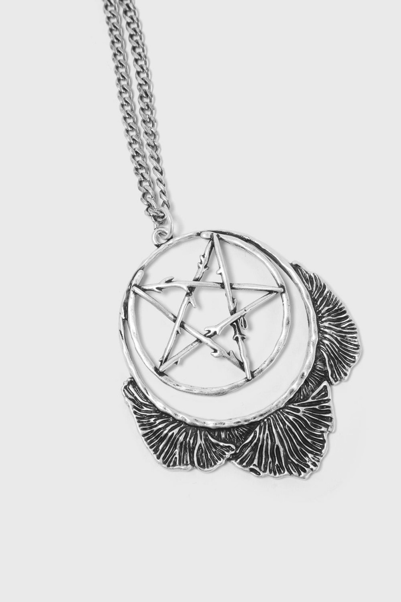 Killstar Mushroom Ritual Pendant Stříbrné | VJDISZ-607