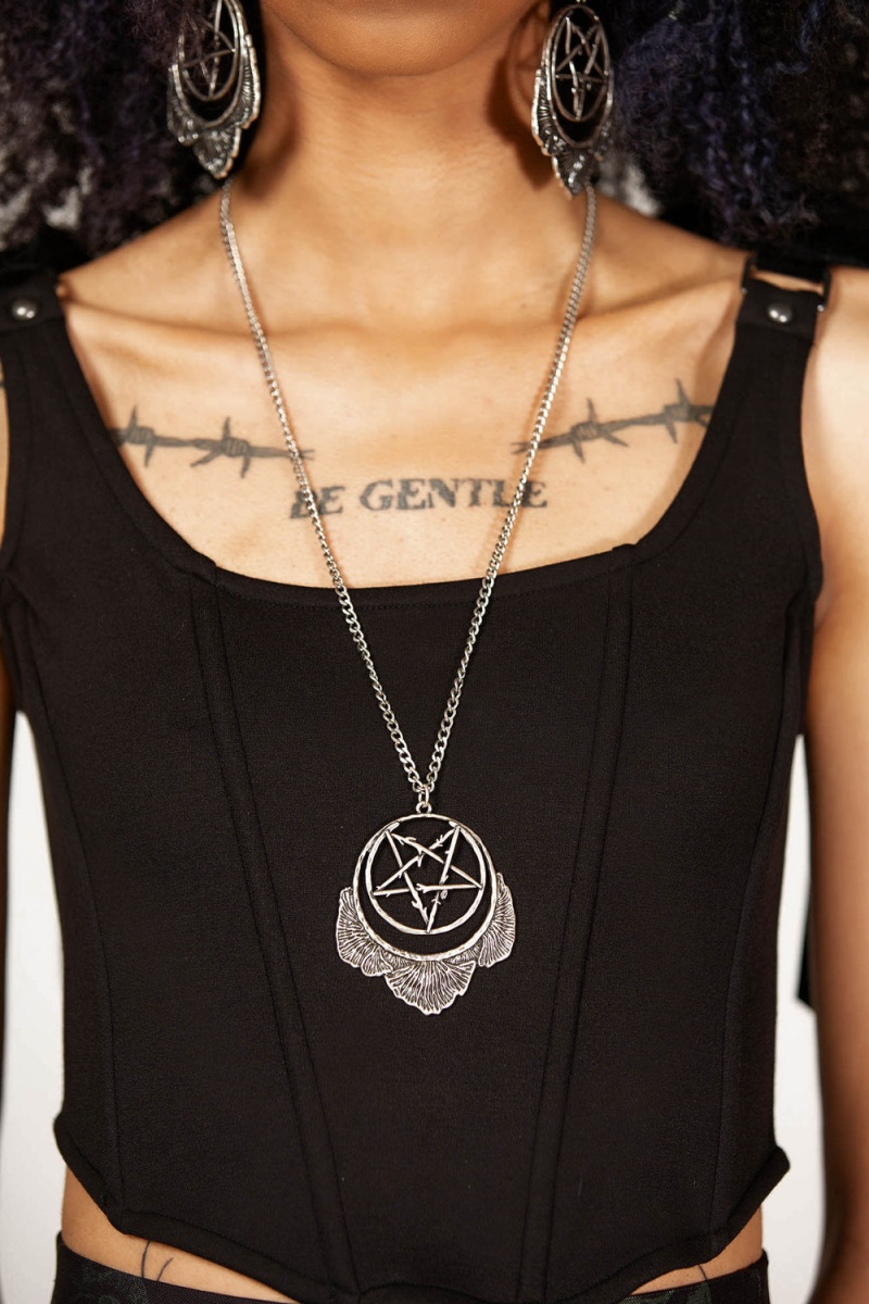 Killstar Mushroom Ritual Pendant Stříbrné | VJDISZ-607