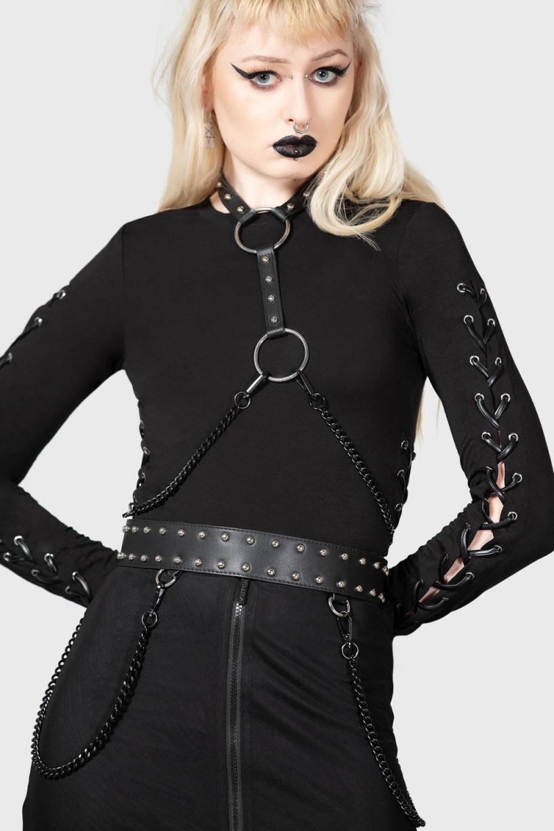Killstar My New Muse Harness Černé | GADXWP-970