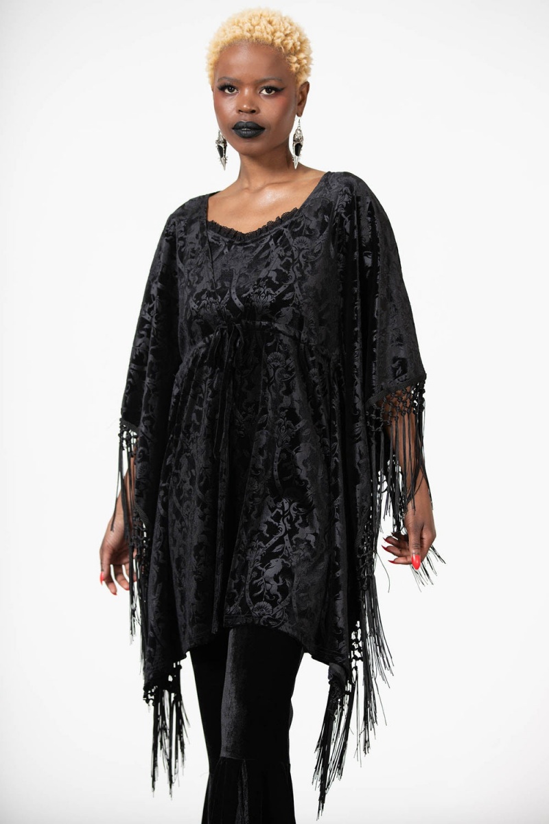 Killstar Mythic Mind Kimono [B] Černé | OVWMRY-687