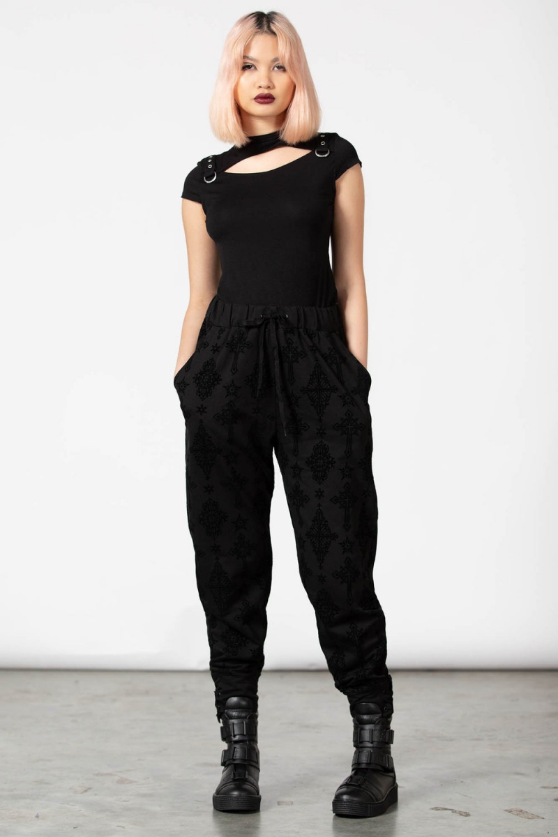 Killstar Night Thirst Joggers Černé | MIREJB-546
