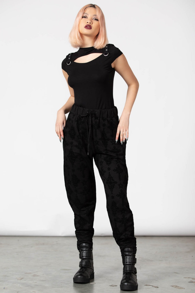 Killstar Night Thirst Joggers Černé | MNYZCJ-390