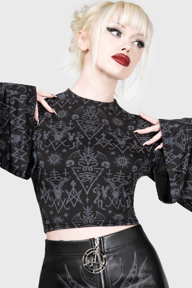 Killstar Nightmagick Top Černé | IQODEX-137