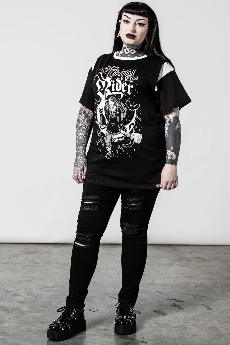 Killstar Nightrider Top Černé | UBIVQG-962
