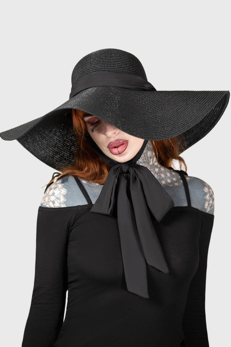 Killstar Nightshaded Sun Hat Černé | VTCEGS-786
