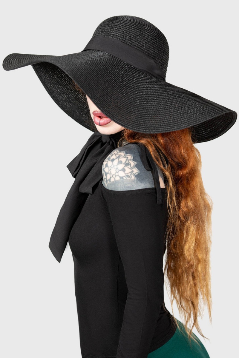 Killstar Nightshaded Sun Hat Černé | VTCEGS-786