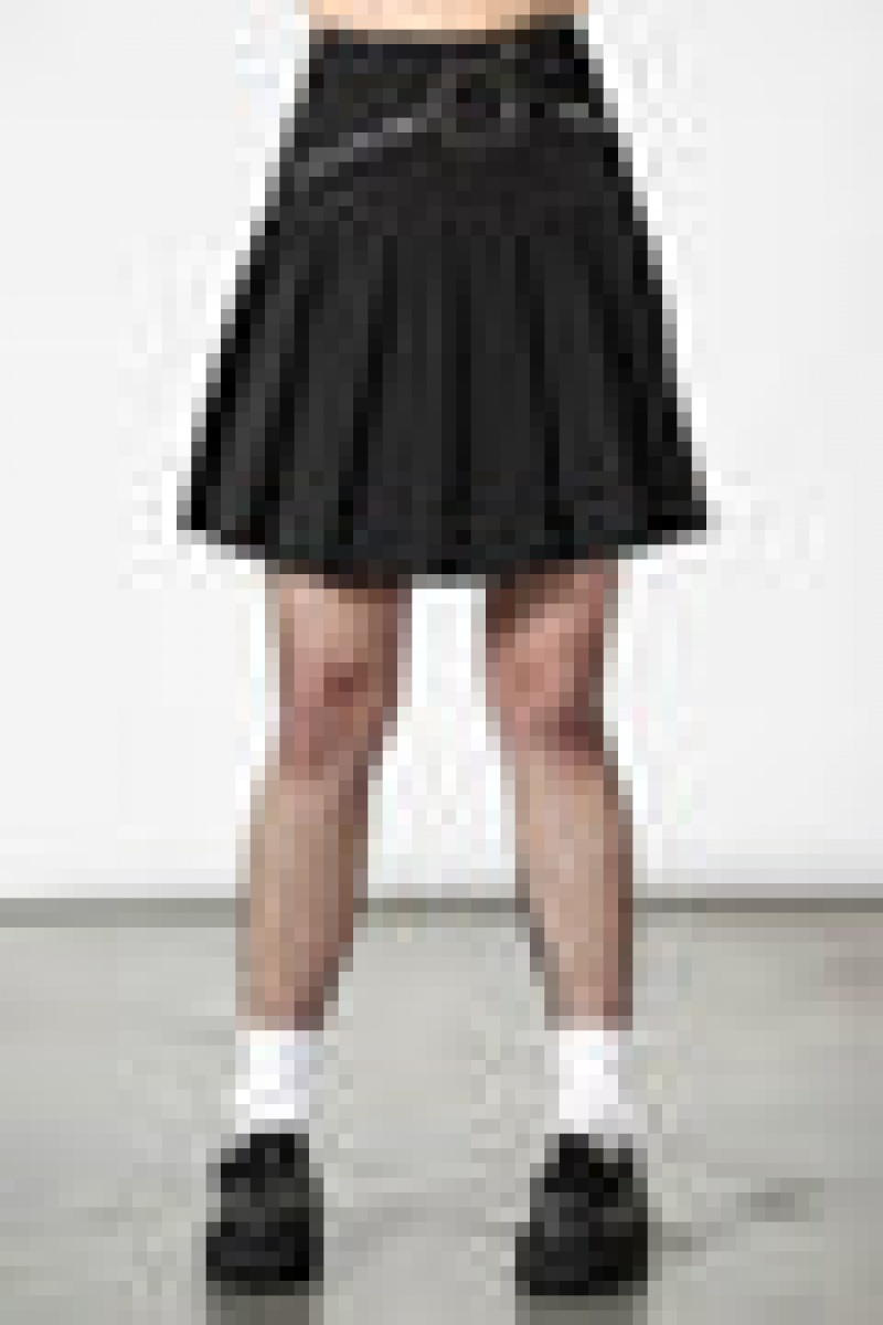 Killstar No Lip Plisovaný Skirt Černé | NPCUHA-781