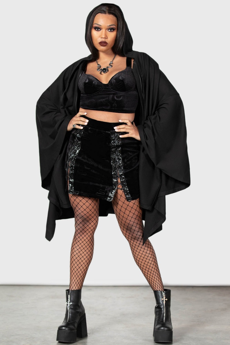 Killstar No Return Mini Skirt Černé | JNYRLQ-849