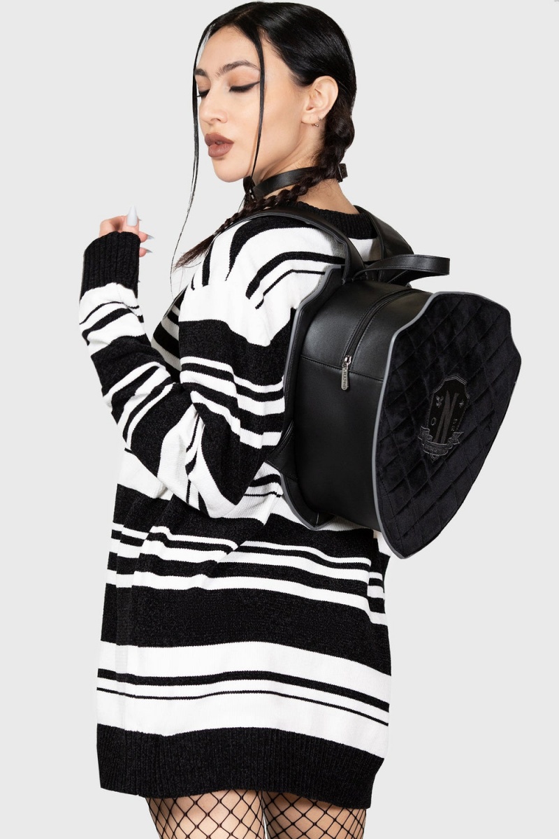 Killstar Not Friends Materiál Backpack Černé | LIUFXR-680