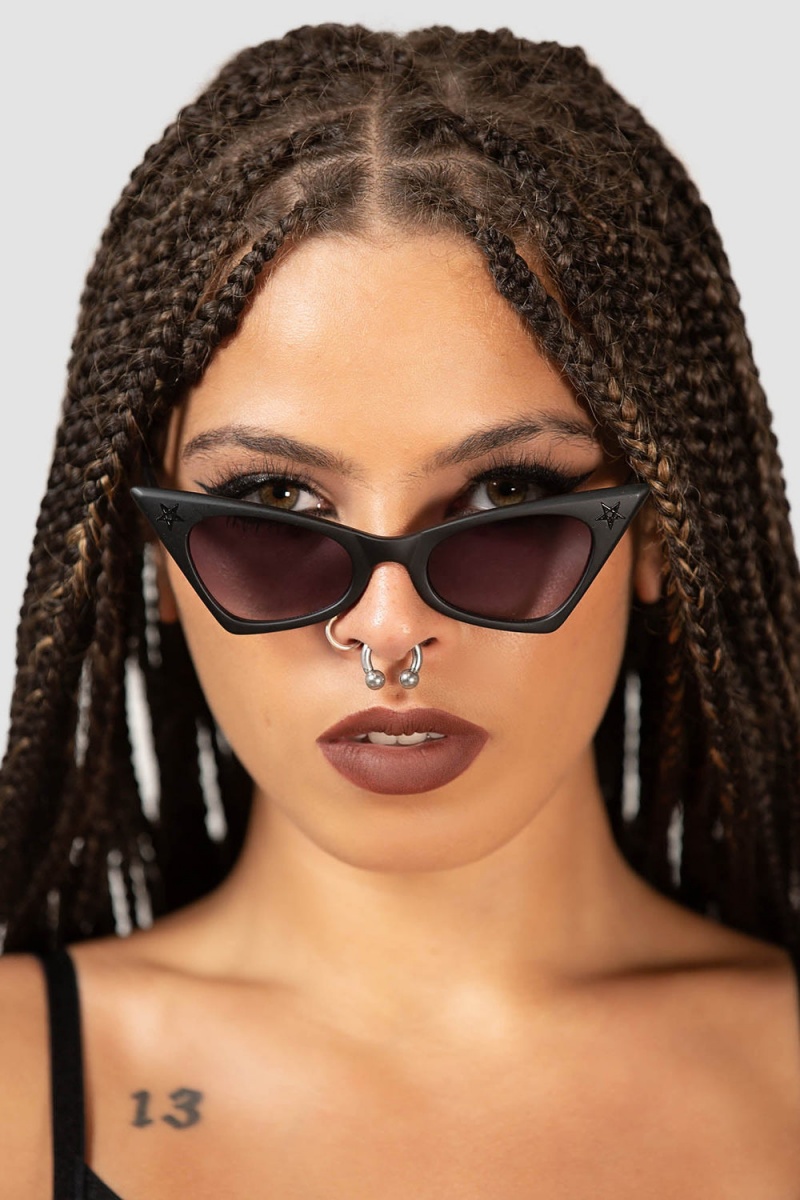 Killstar Nyte Sunglasses [B] Černé | DQXCUO-703