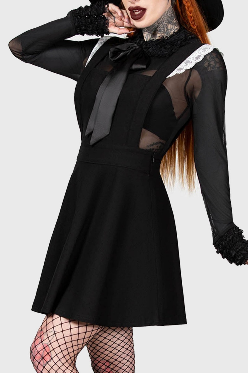 Killstar Oriel Pinafore Černé | ZSMTXF-371