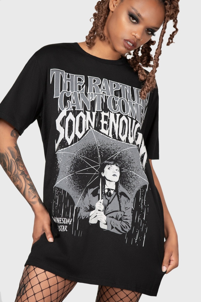 Killstar Outcasts Are In T-Shirt Černé | ZENCVD-678