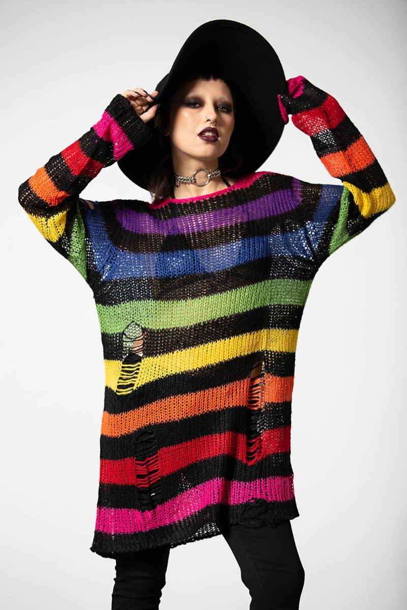 Killstar Over The Rainbow Knit Svetrové Rainbow | DPYJSW-049