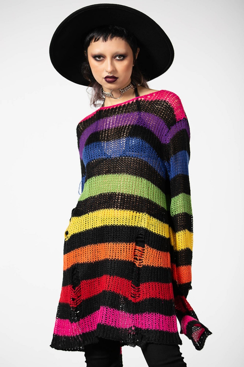 Killstar Over The Rainbow Knit Svetrové Rainbow | DPYJSW-049