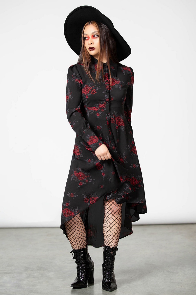 Killstar Pandora Shirt Šaty Černé | HFAUWM-159