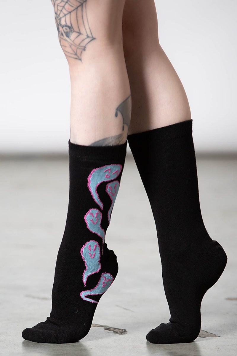 Killstar Phantom Ankle Socks Černé | KQMRWU-542